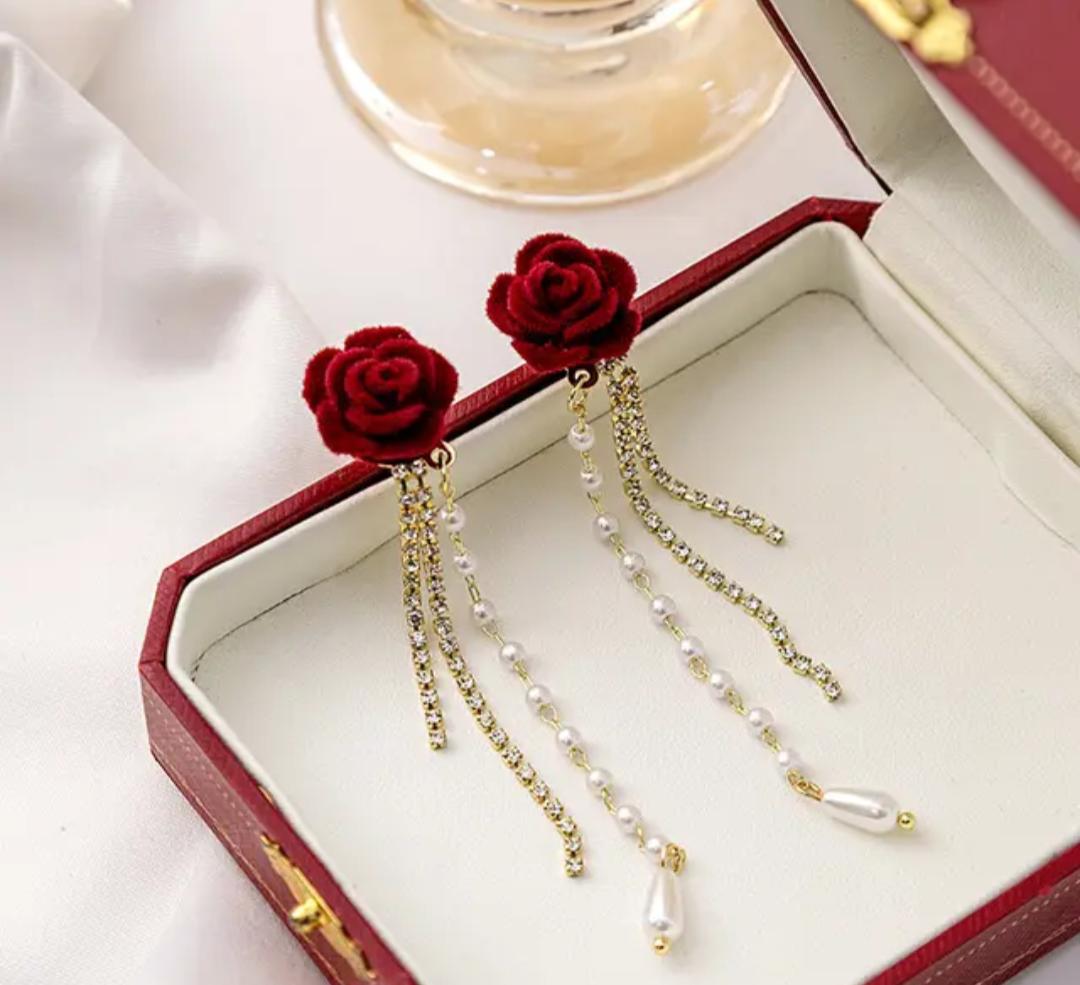 Rosé Cascade Earrings