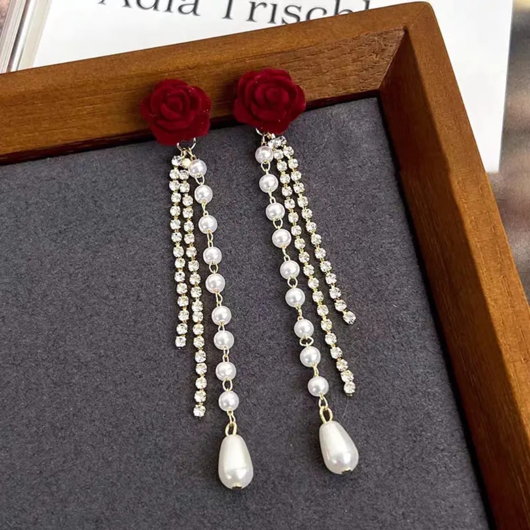 Rosé Cascade Earrings photo 2