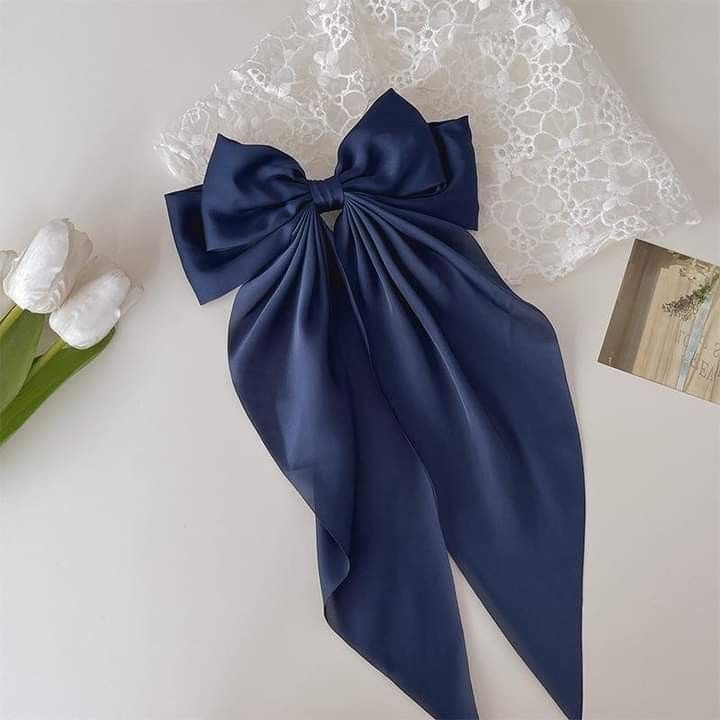Sapphire Satin Bow