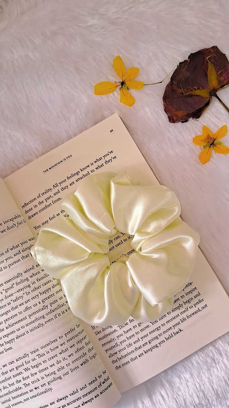 Buttercream Satin Scrunchie