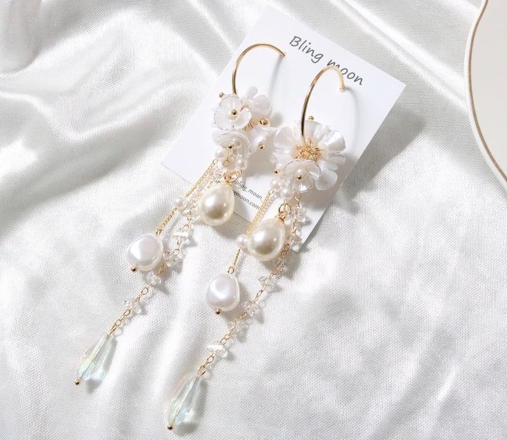 Ivory Blossom Cascade Earrings photo 2