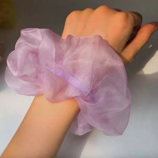 Lilac Mist Organza Scrunchie photo 2