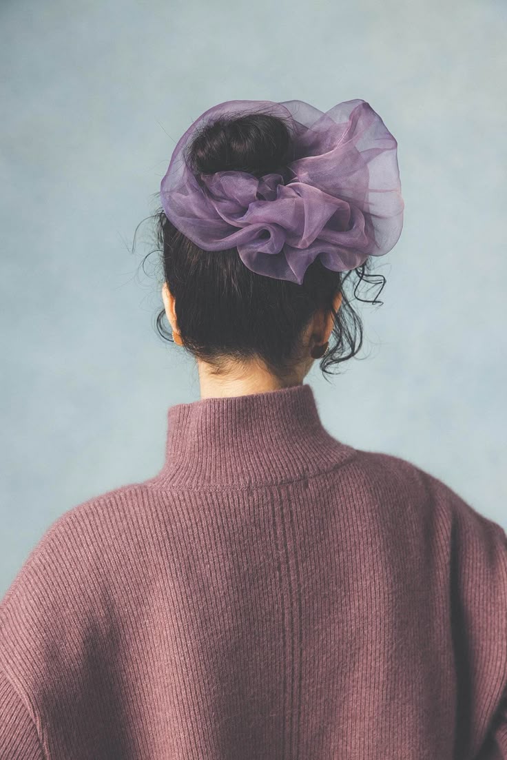 Lilac Mist Organza Scrunchie photo 3