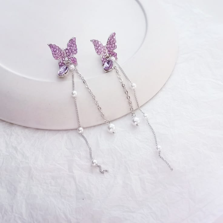 Aylin Amethyst Flutter Butterfly Drops