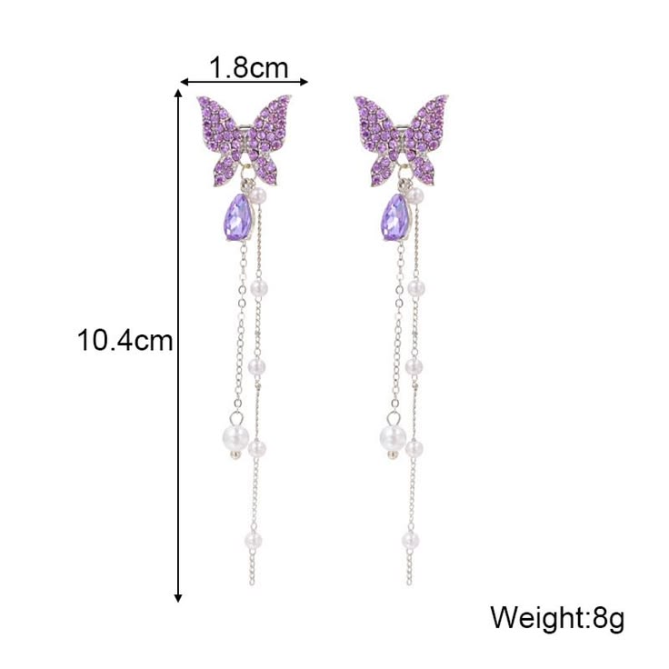Aylin Amethyst Flutter Butterfly Drops photo 4