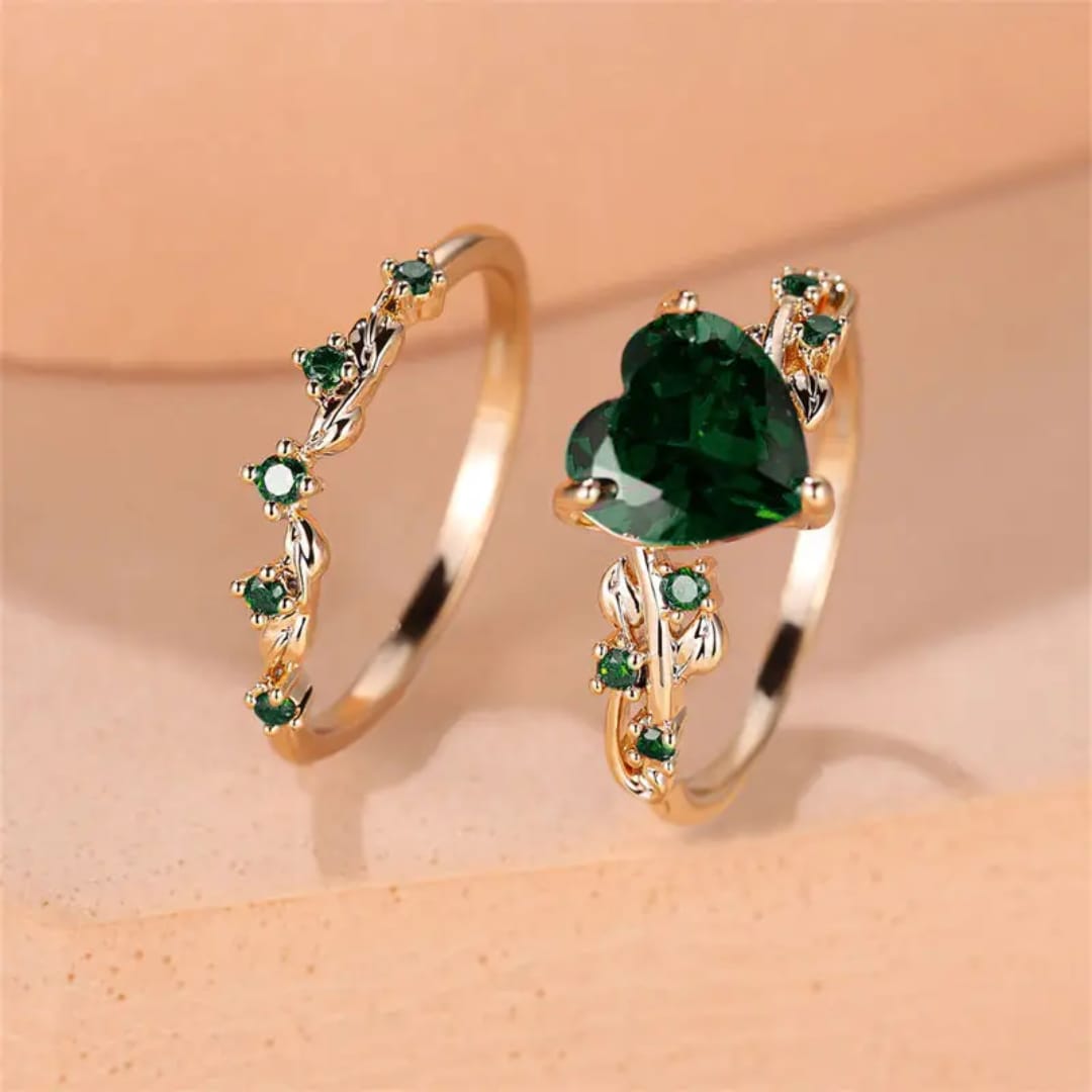 Aylin Zaria Emerald Heart Ring photo 3