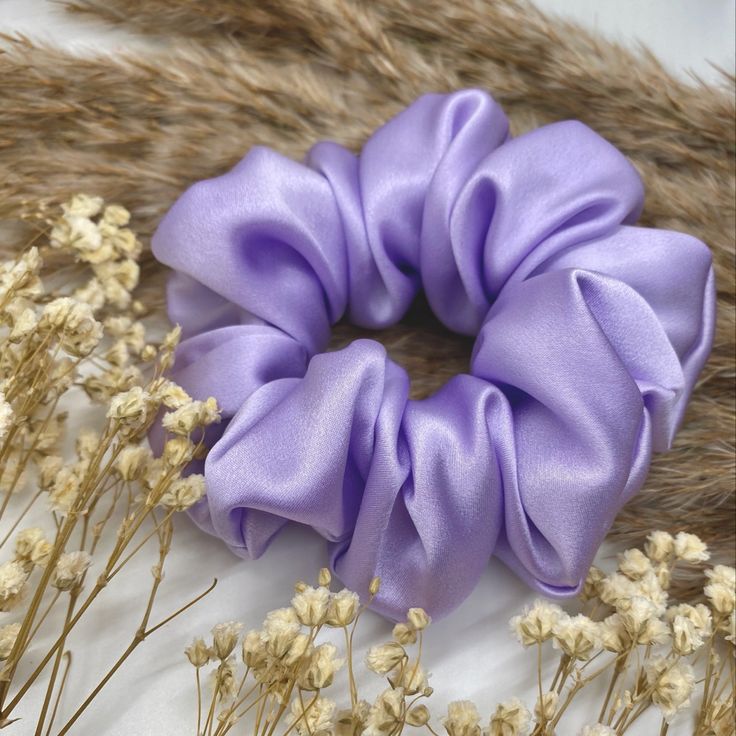 Lavender Satin Scrunchie photo 2