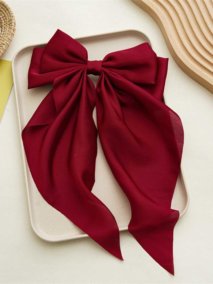 Cherry Red Satin Fairy Bow
