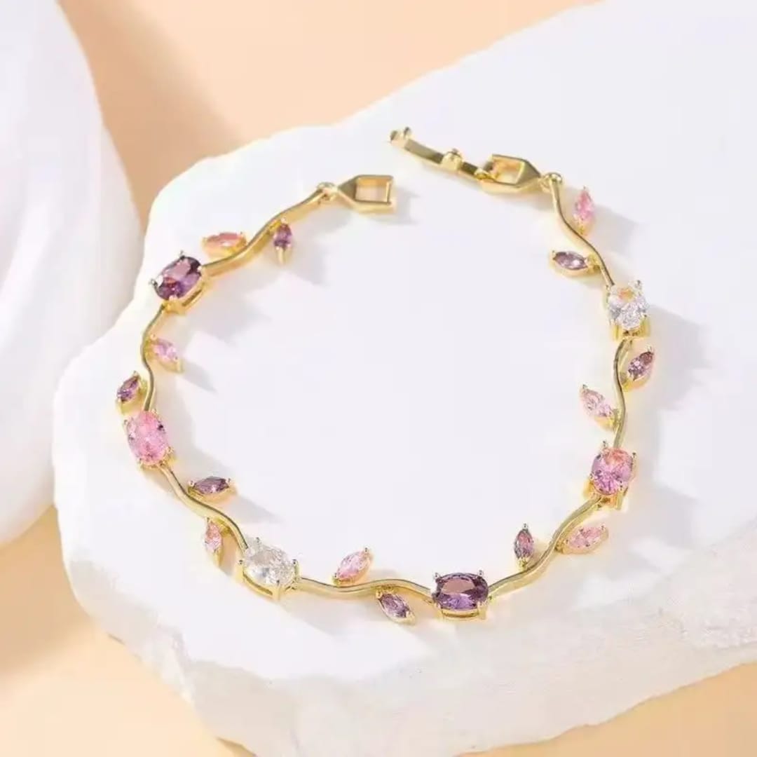 Aylin Cendrillon Lumiére Cz bracelet— Stainless Steel Anti Tarnish with 18k PVD plated.