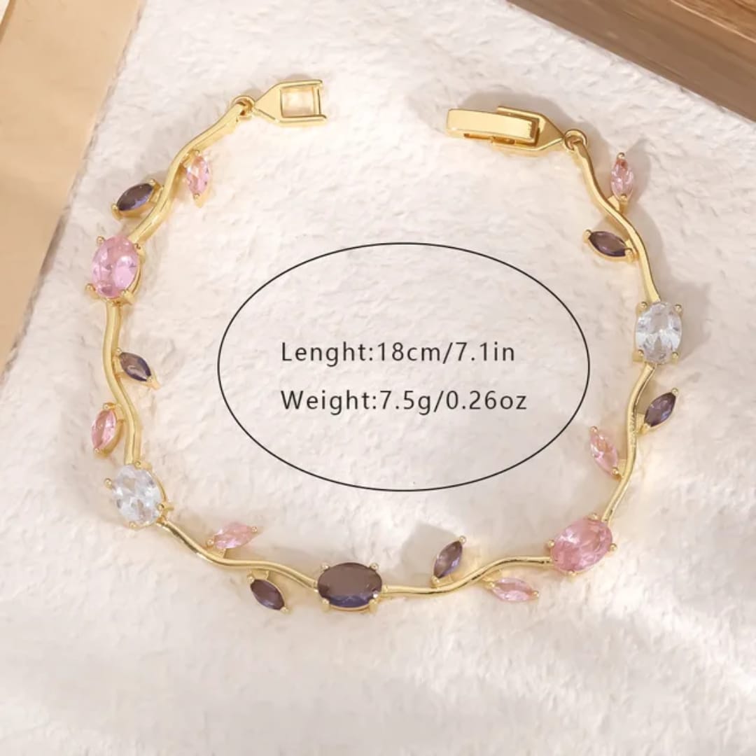 Aylin Cendrillon Lumiére Cz bracelet— Stainless Steel Anti Tarnish with 18k PVD plated. photo 4