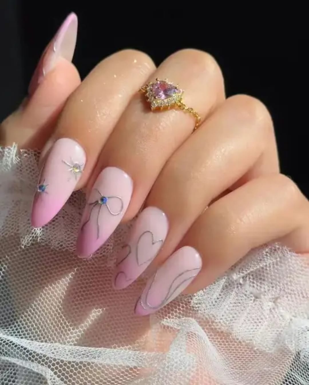 Aylin Pink Radiance CZ Ring — Anti-Tarnish, Stainless steel with 18k Gold PVD plated. photo 4