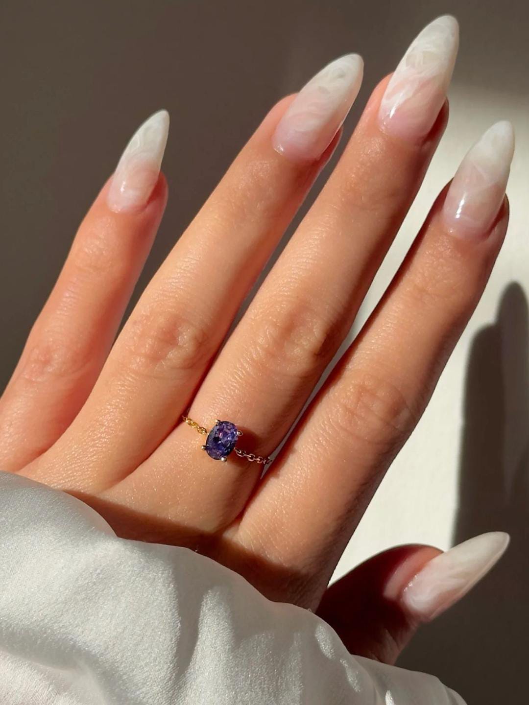 Aylin Luméra Amethyst Whisper Ring- Anti Tarnish 18k PVD plated photo 3