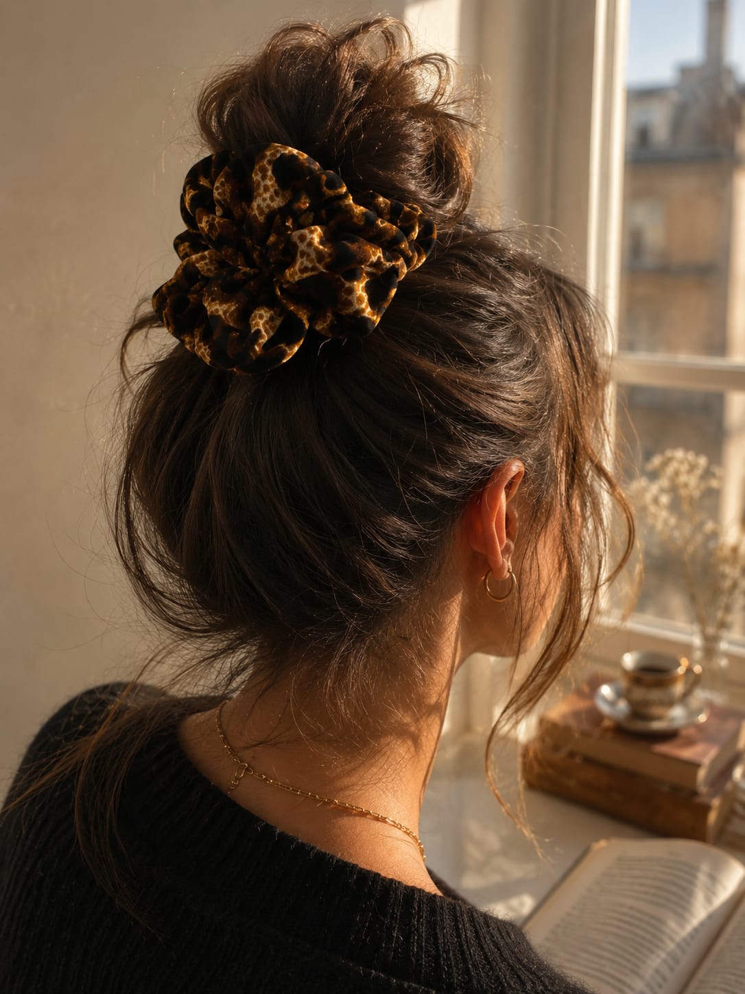 Fauve Léopard scrunchie photo 2
