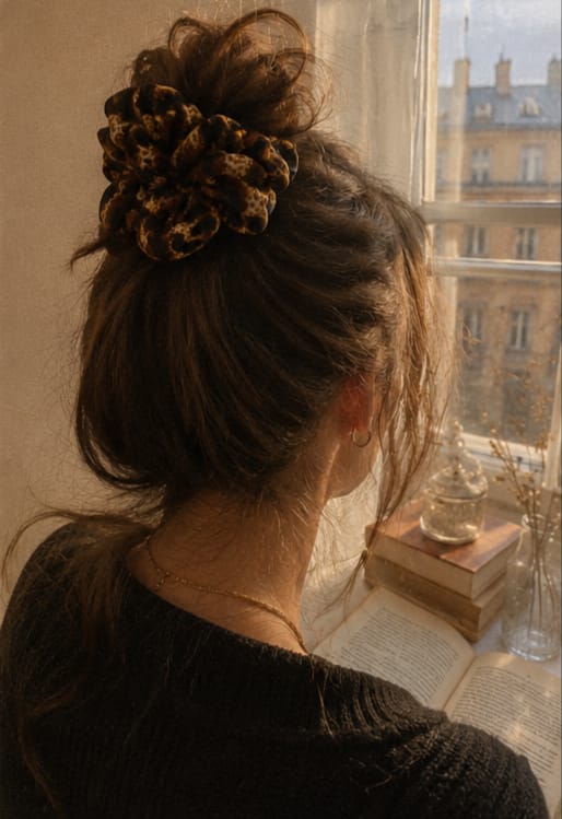 Fauve Léopard scrunchie photo 4