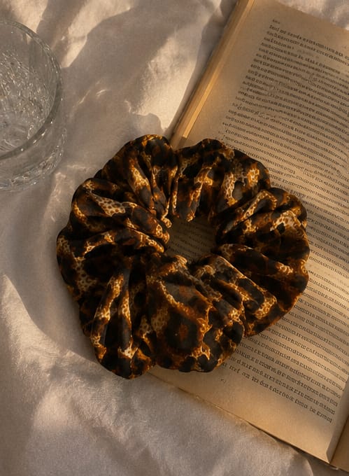 Fauve Léopard scrunchie photo 5