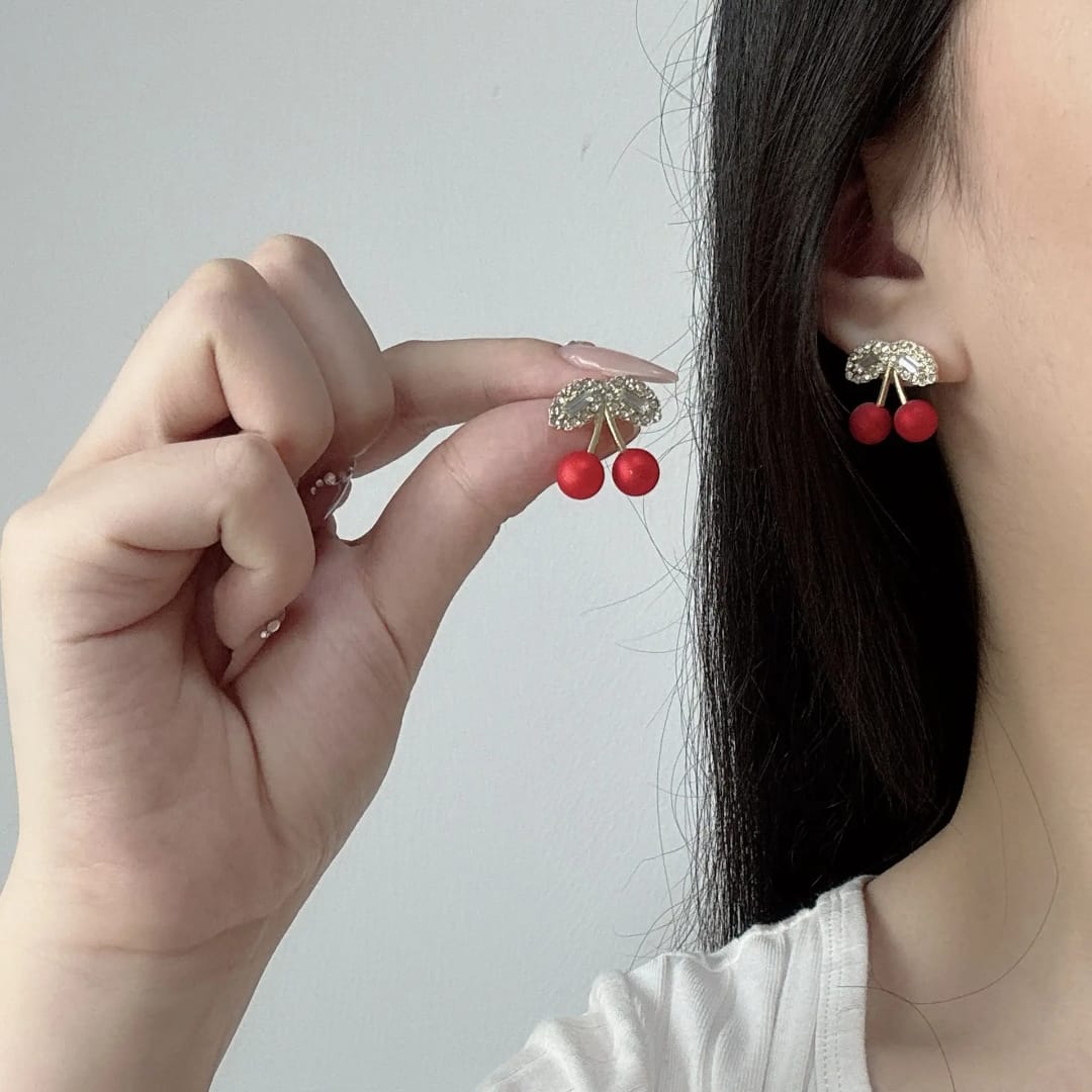 Aylin Cerise Cherry Stud Earrings photo 2