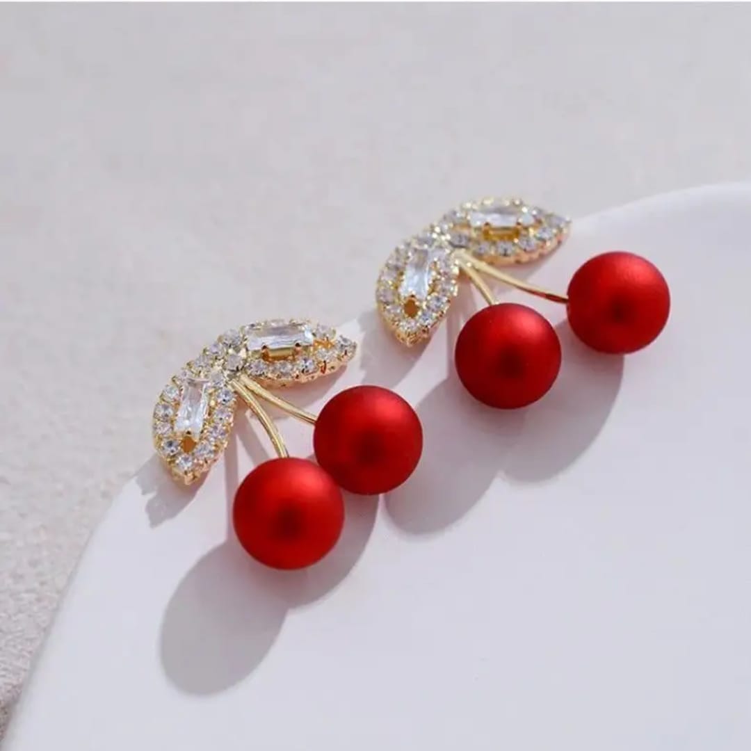 Aylin Cerise Cherry Stud Earrings photo 3