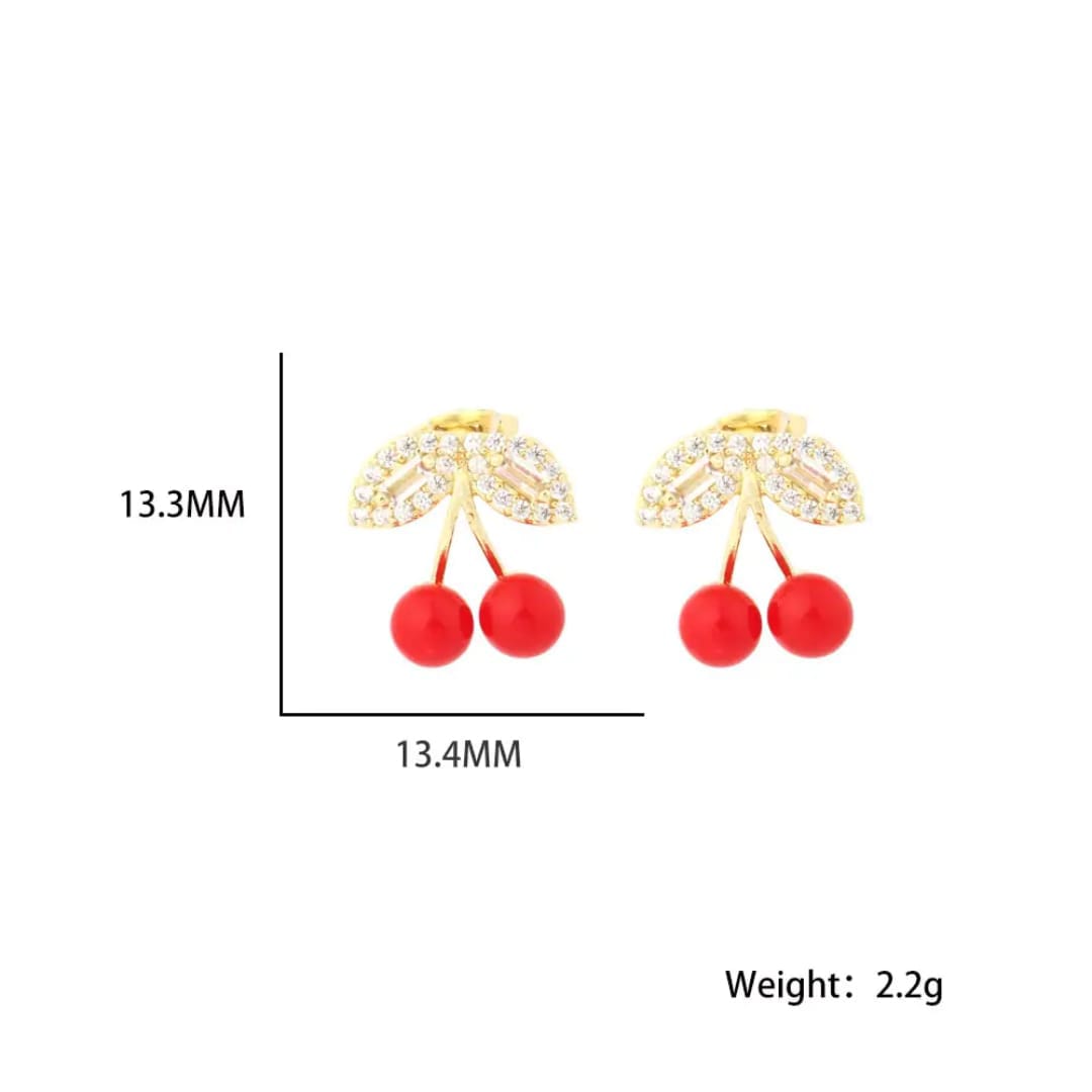 Aylin Cerise Cherry Stud Earrings photo 4