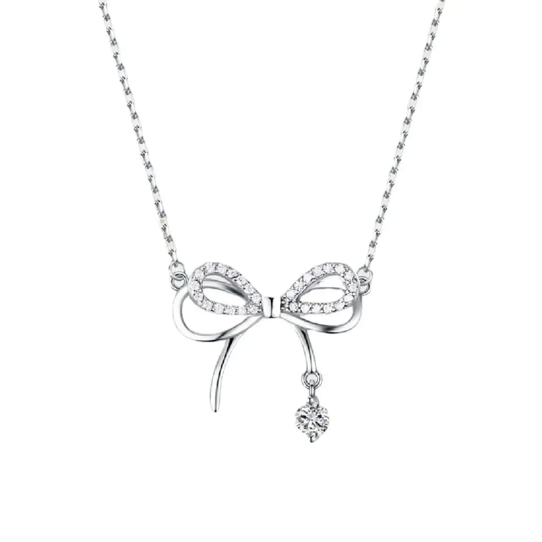 Ruban Diamanté Bow Necklace