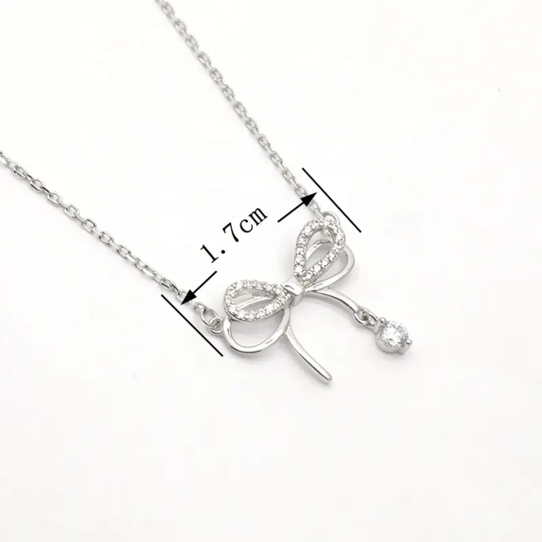 Ruban Diamanté Bow Necklace photo 5