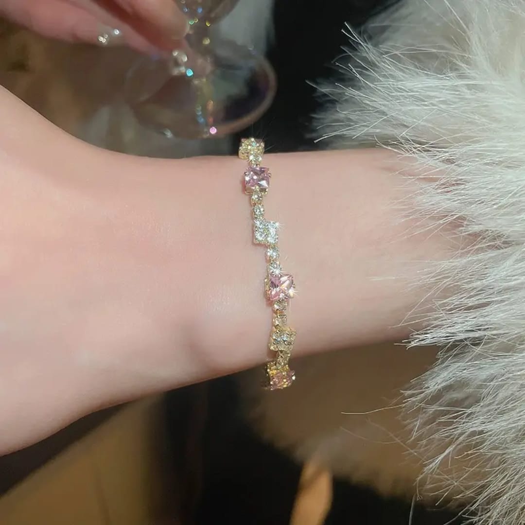 Aylin Romantic Blush Sparkle CZ Tennis Bracelet photo 4